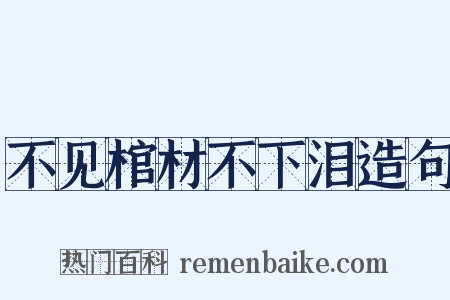 不见棺材不下泪造句是什么意思的图片